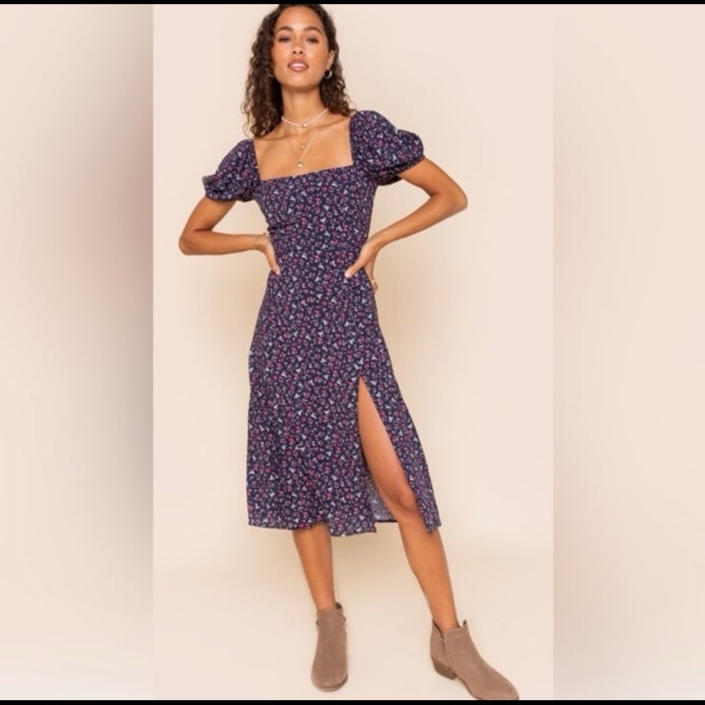 Floral Puff Sleeve Dress